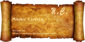 Mauks Cinnia névjegykártya
